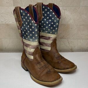 Twisters Kids Boots with Stars and Stripes Design, 11